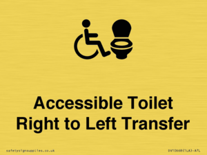 Accessible Toilet with Right to Left Transfer